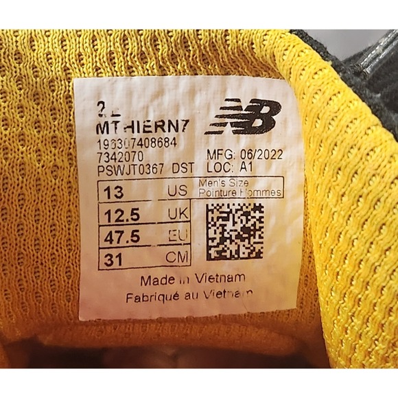 New Balance Shoes Mens 13 Wide 2E Black Red Fresh Foam X Hierro V7 Trail Running - Picture 13 of 13